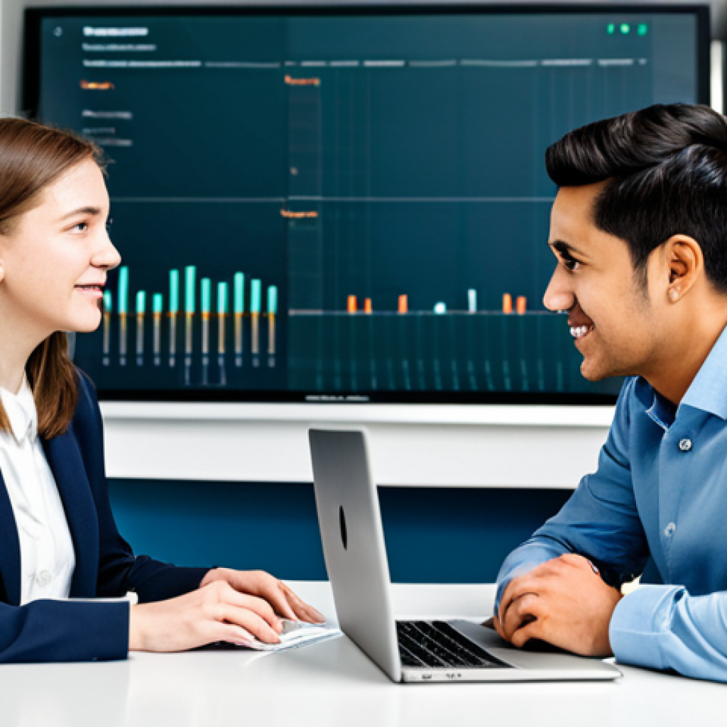 A diverse group of three professional adults, two women and one man, fully clothed in modest business casual attire, engaged in a productive virtual study session. They are seated at a clean, modern desk, each with a laptop open displaying financial charts and complex data, symbolizing CFA exam preparation. One person points clearly at their screen, actively explaining a concept, while the others attentively listen and interact, fostering a collaborative atmosphere. The background is a well-lit, contemporary study room with a large window. This image embodies effective online community learning and synergy. safe for work, appropriate content, fully clothed, professional, perfect anatomy, correct proportions, natural pose, well-formed hands, proper finger count, natural body proportions.