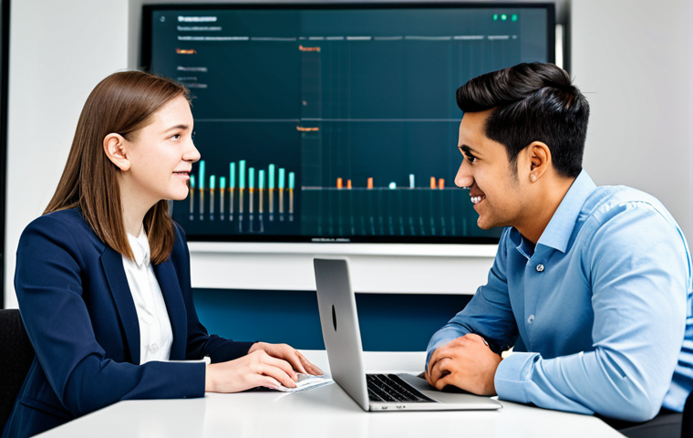 A diverse group of three professional adults, two women and one man, fully clothed in modest business casual attire, engaged in a productive virtual study session. They are seated at a clean, modern desk, each with a laptop open displaying financial charts and complex data, symbolizing CFA exam preparation. One person points clearly at their screen, actively explaining a concept, while the others attentively listen and interact, fostering a collaborative atmosphere. The background is a well-lit, contemporary study room with a large window. This image embodies effective online community learning and synergy. safe for work, appropriate content, fully clothed, professional, perfect anatomy, correct proportions, natural pose, well-formed hands, proper finger count, natural body proportions.